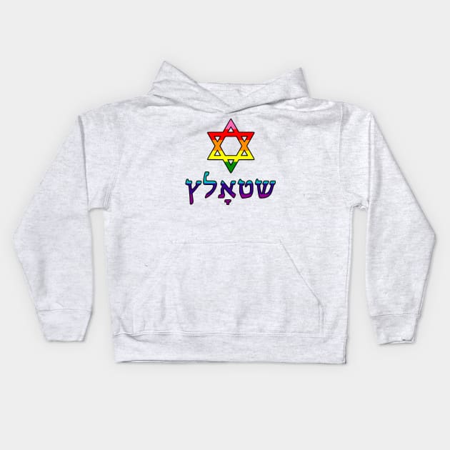 Shtolts - Pride (Retro Pride Colors, w/ Mogen Dovid) Kids Hoodie by dikleyt